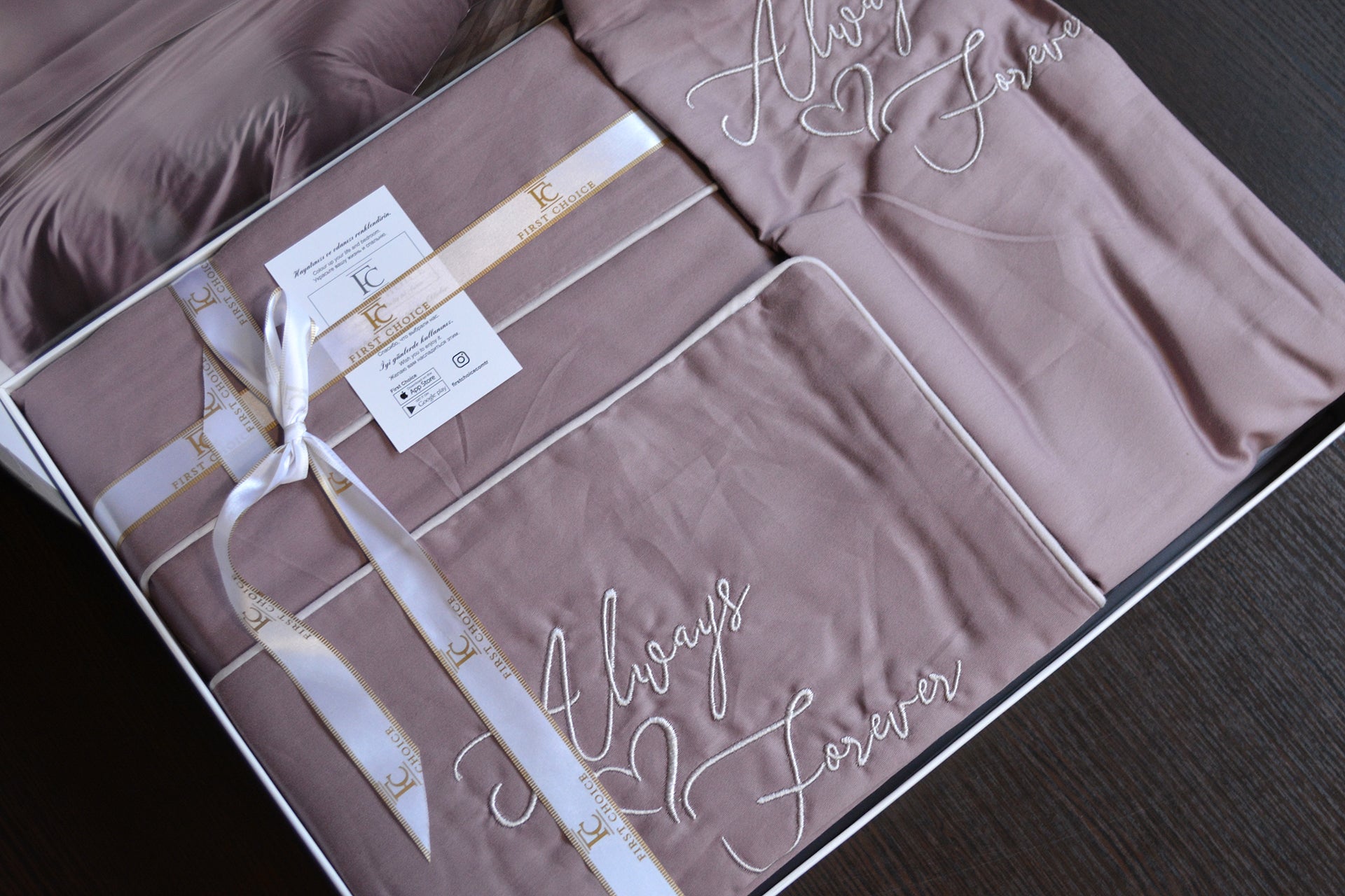 Комплект постільної білизни First Choice Deluxe Satin 200х220 Timeles Lilac