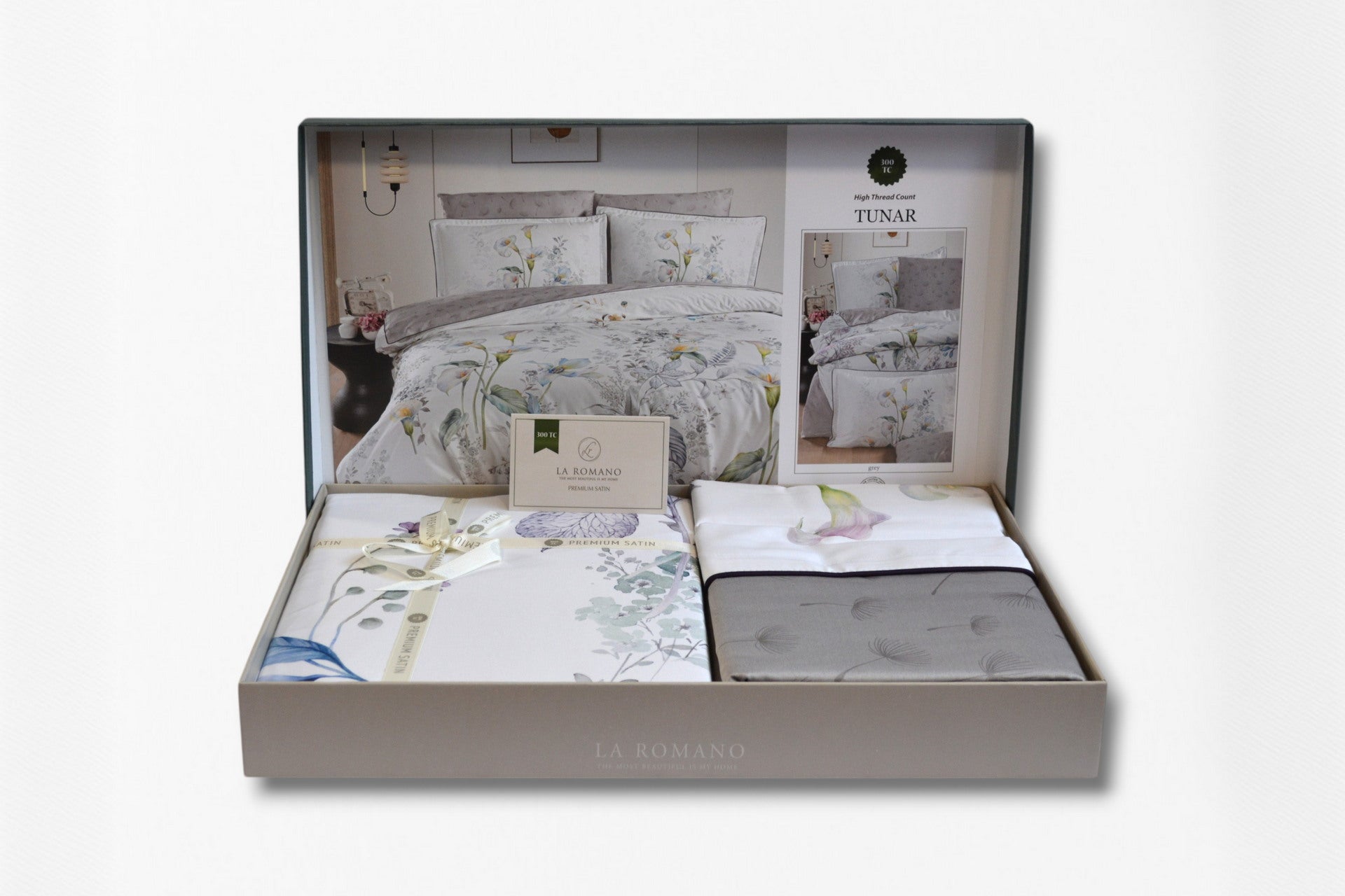 Постільна білизна La Romano Premium Satin 200×220 см Tunar Grey