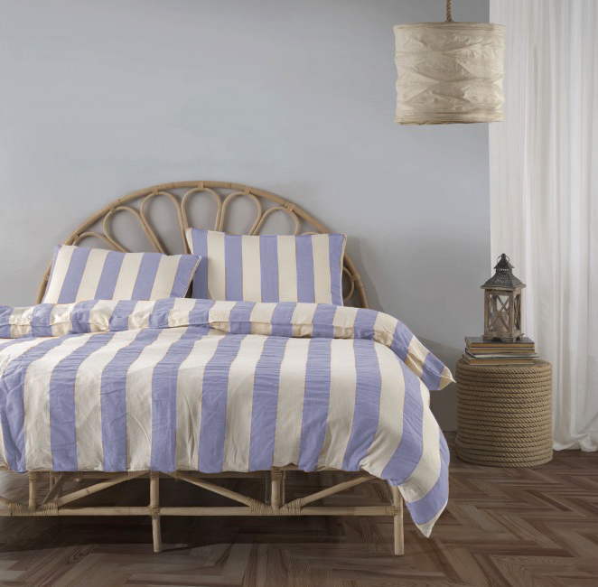 Постільна білизна Turkiz Naturel 200 х 220 см Epaisse Blue