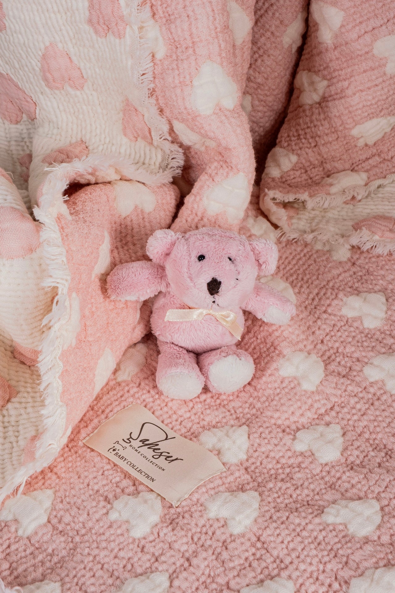 Постільна білизна Saheser Baby Pique Set 110 х 120 см. Unicorn Pudra