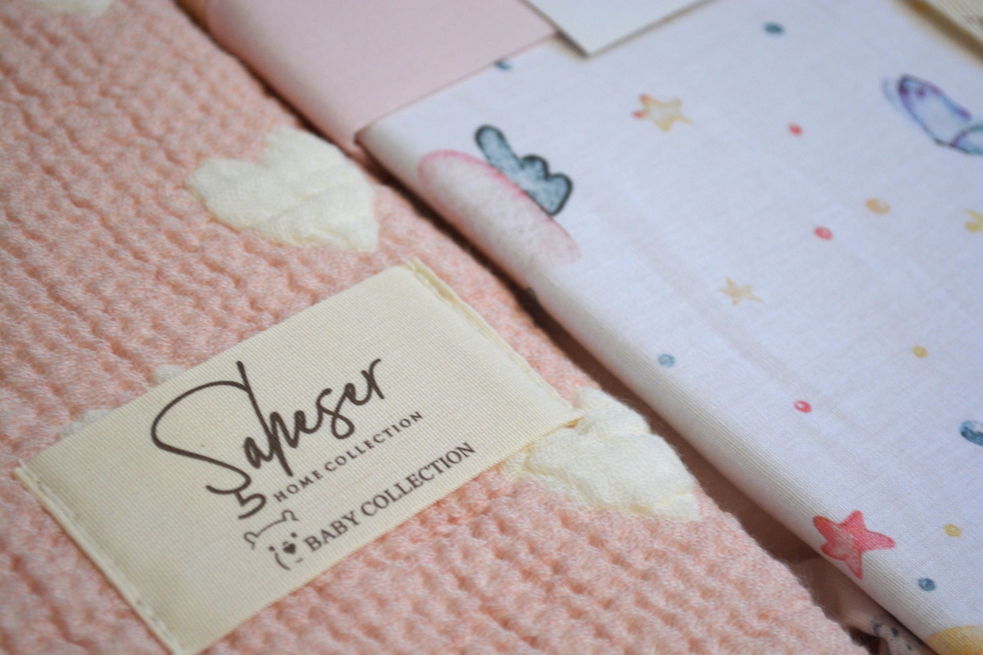 Постільна білизна Saheser Baby Pique Set 110 х 120 см. Unicorn Pudra