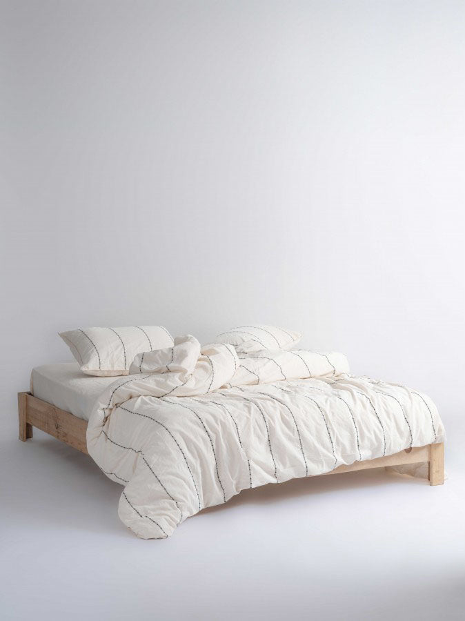 Постільна білизна Limasso Stonewashed 200 х 220 см Vilniuss Snow White