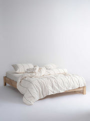 Постільна білизна Limasso Stonewashed 160 х 220 см Vilniuss Snow White