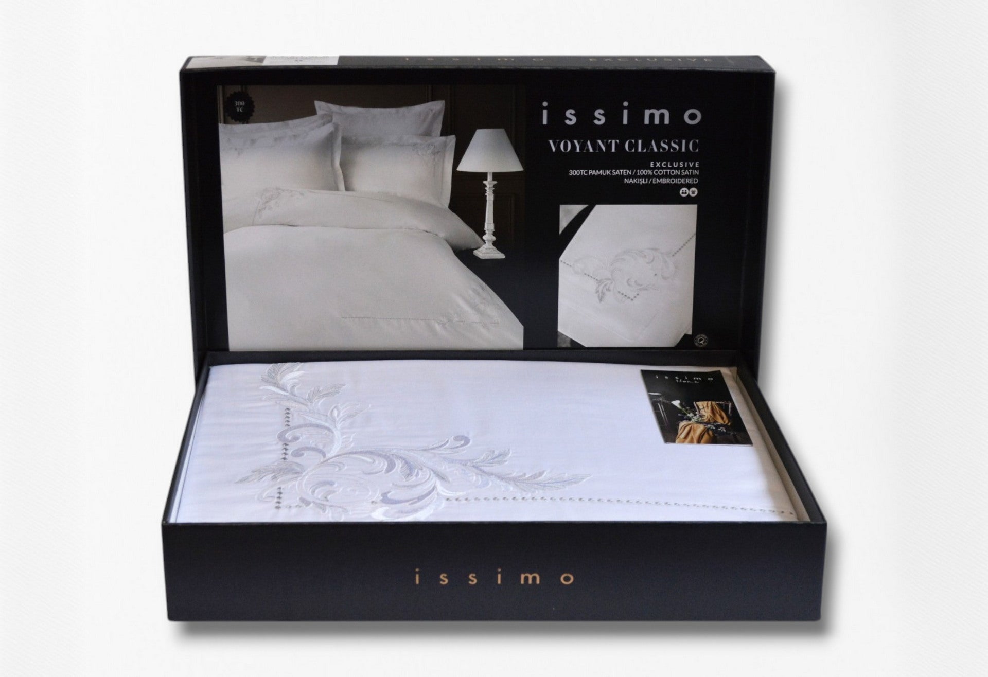 Комплект постільної білизни Issimo  Embroidered Satin 200х220 см Voyant Classic