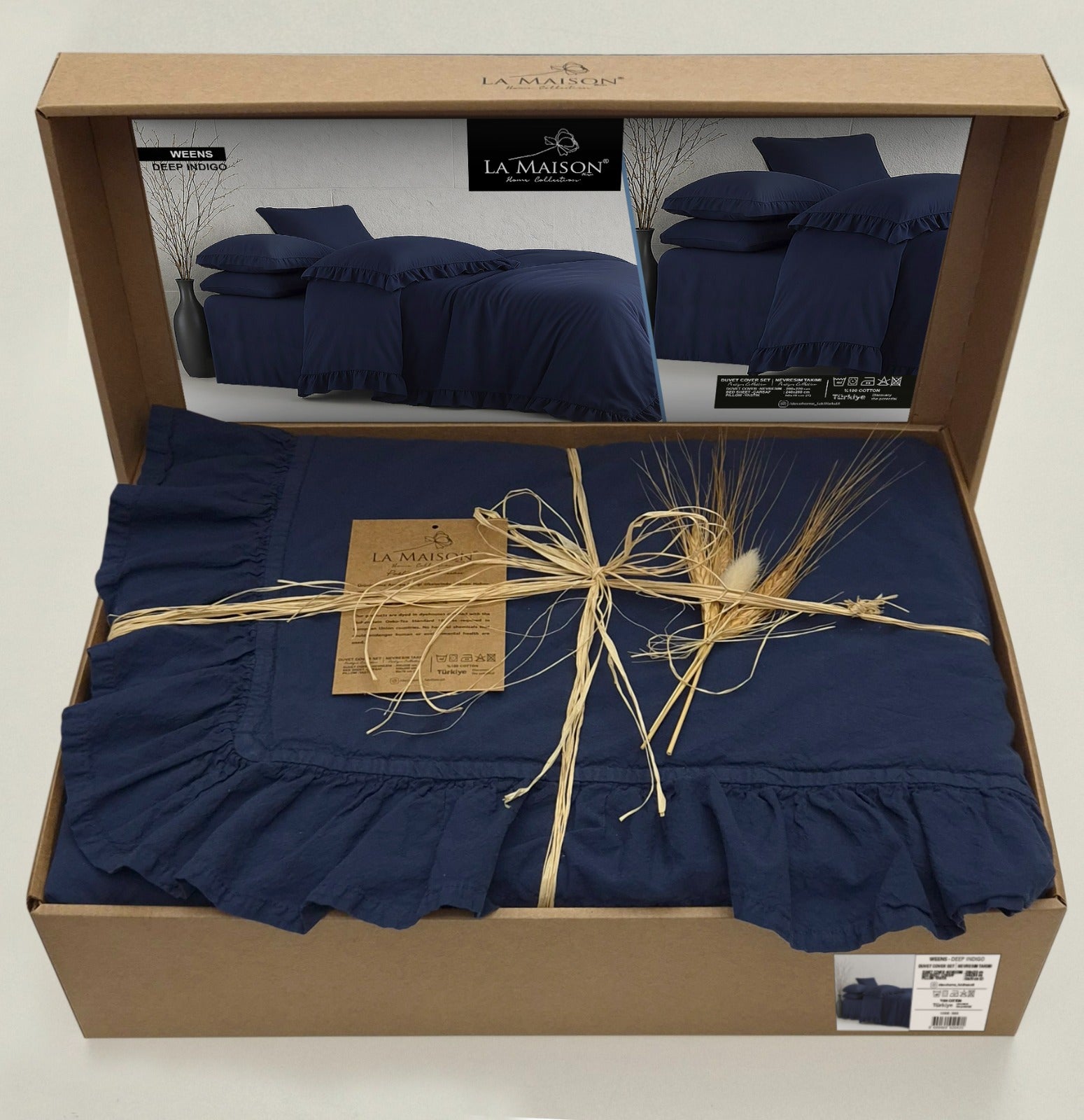 Постільна білизна La Maison Stonewashed 200 х 220 см  Weens Deep Indigo