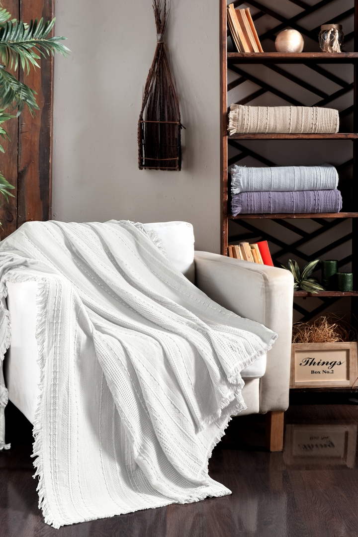 Вафельне простирадло First Choice Sole 220x240 см. White