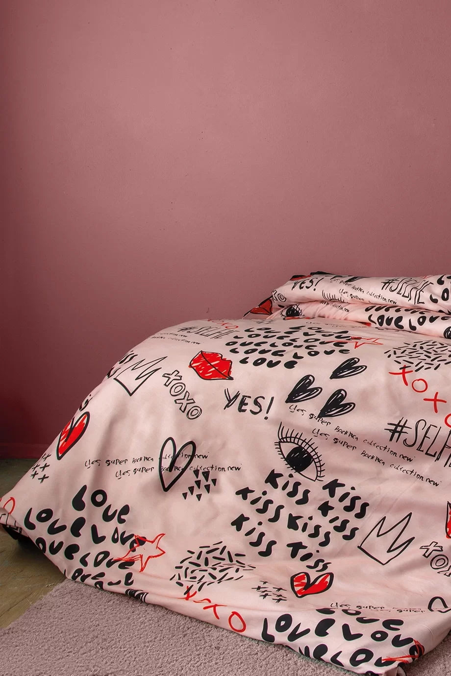 Комплект постільної білизни Issimo Digital Satin 160х220 см Xoxo