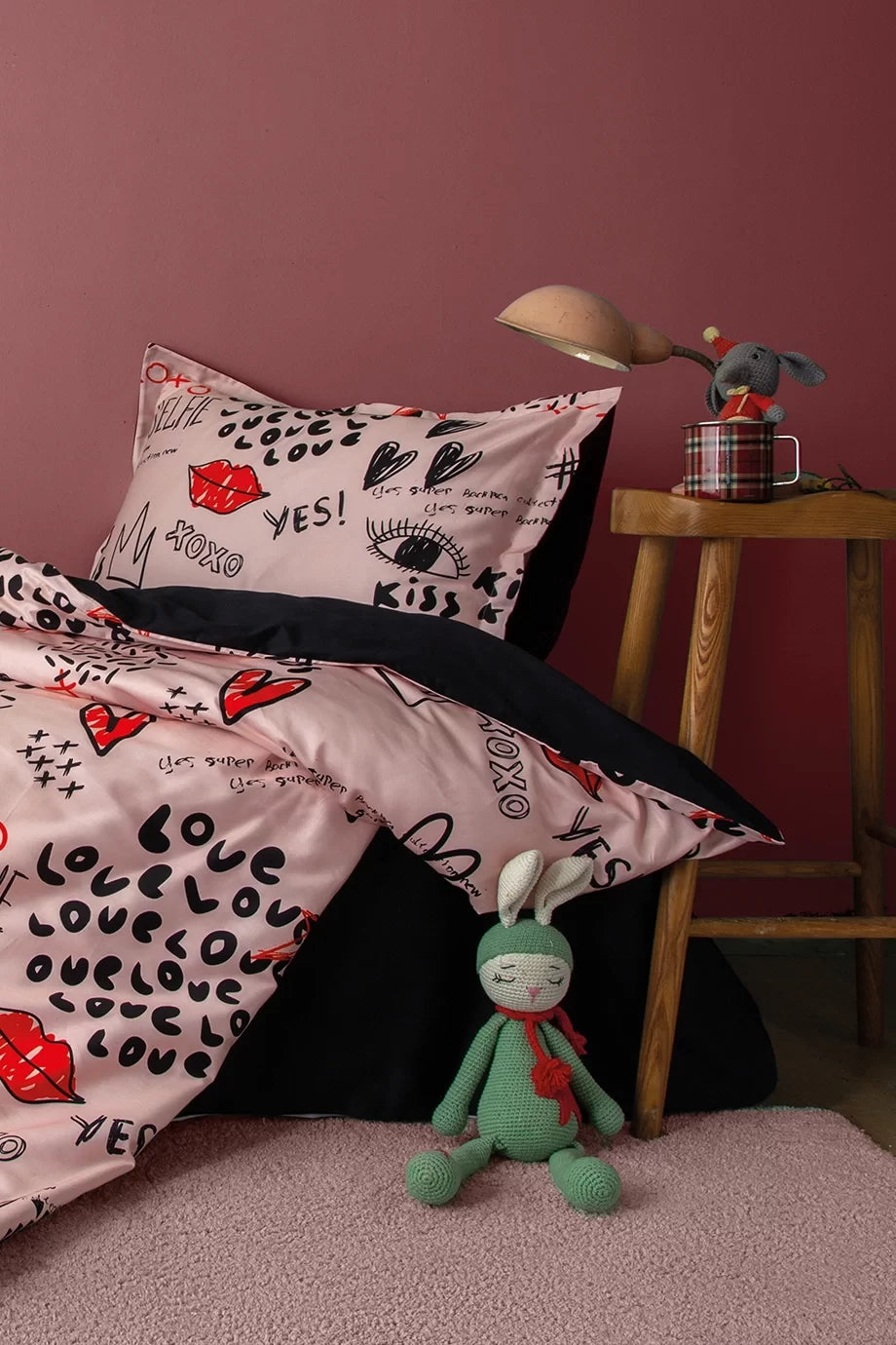 Комплект постільної білизни Issimo Digital Satin 160х220 см Xoxo