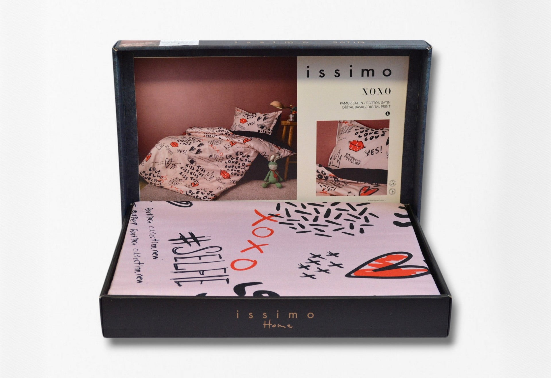 Комплект постільної білизни Issimo Digital Satin 160х220 см Xoxo