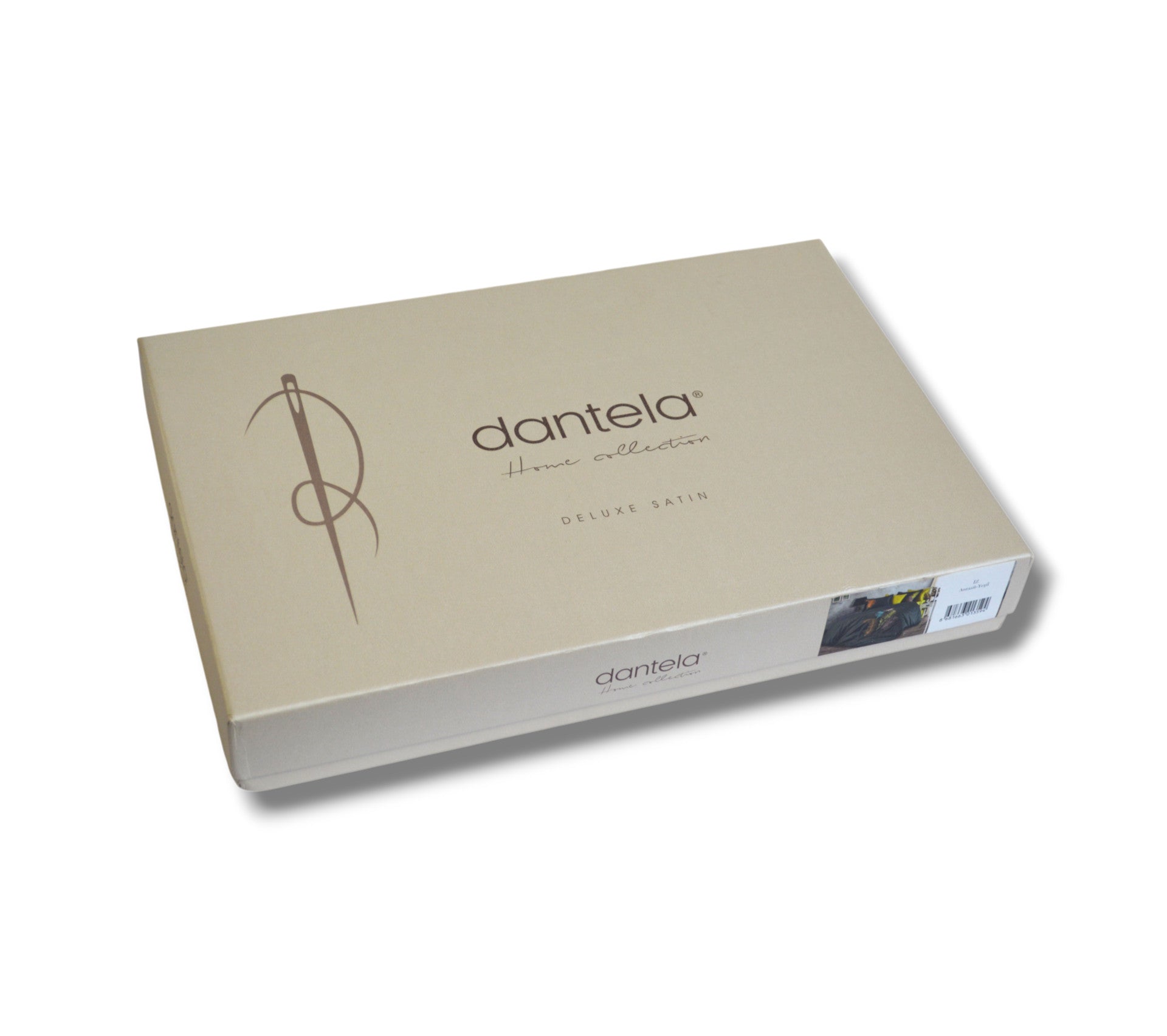 Комплект постільної білизни Dantela Digital Satin 200х220 см Iz Antrasit - Yesil