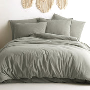 Постільна білизна Limasso Stonewashed Ranforse 160 х 220 см Akdeniz Haki