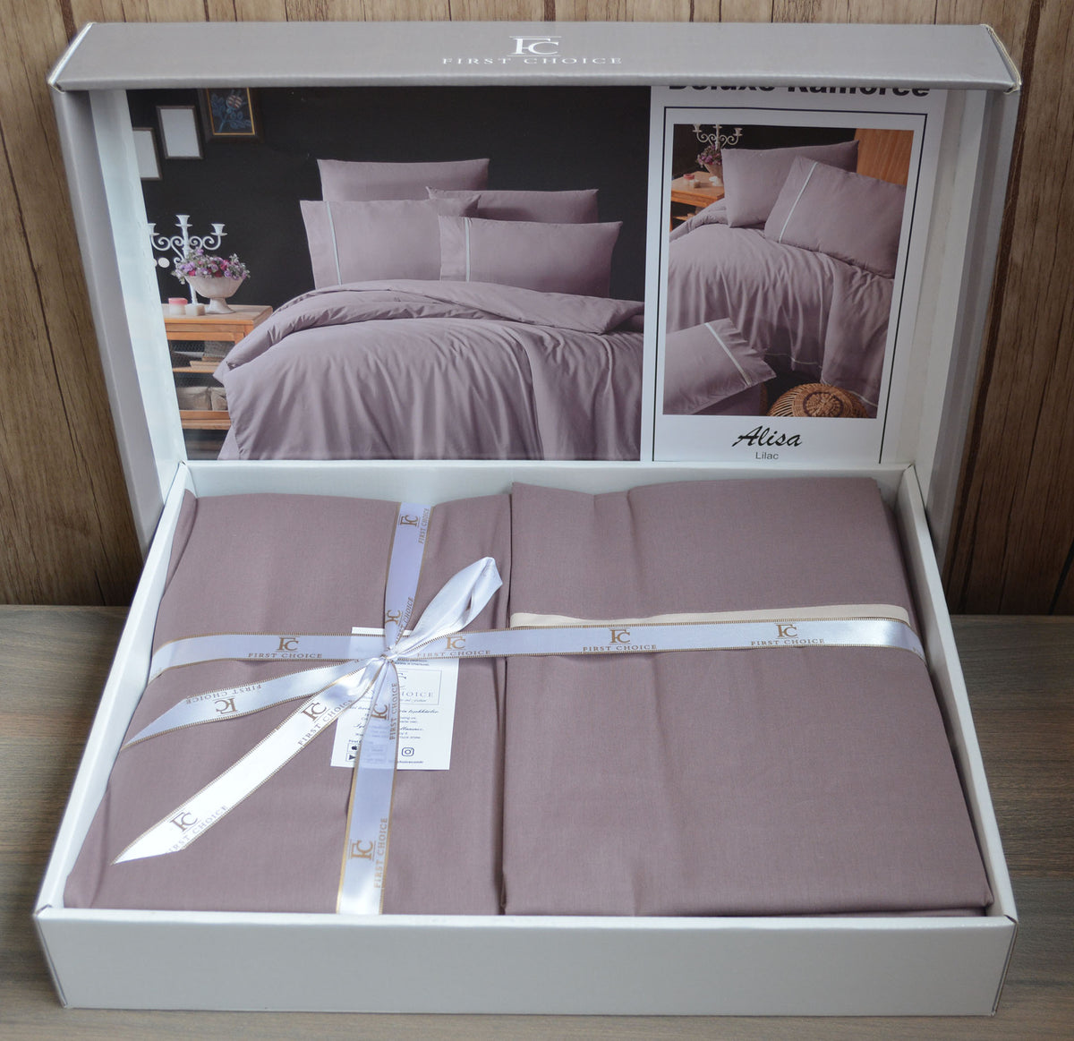 Постільна білизна First Choice Ranforce Deluxe 200 х 220 см Alisa Lilac