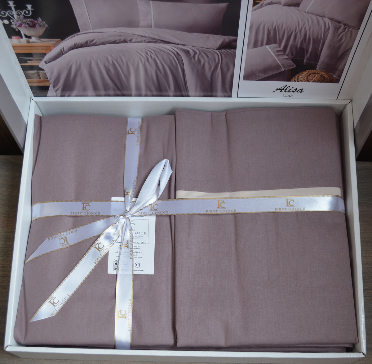 Постільна білизна First Choice Ranforce Deluxe 200 х 220 см Alisa Lilac