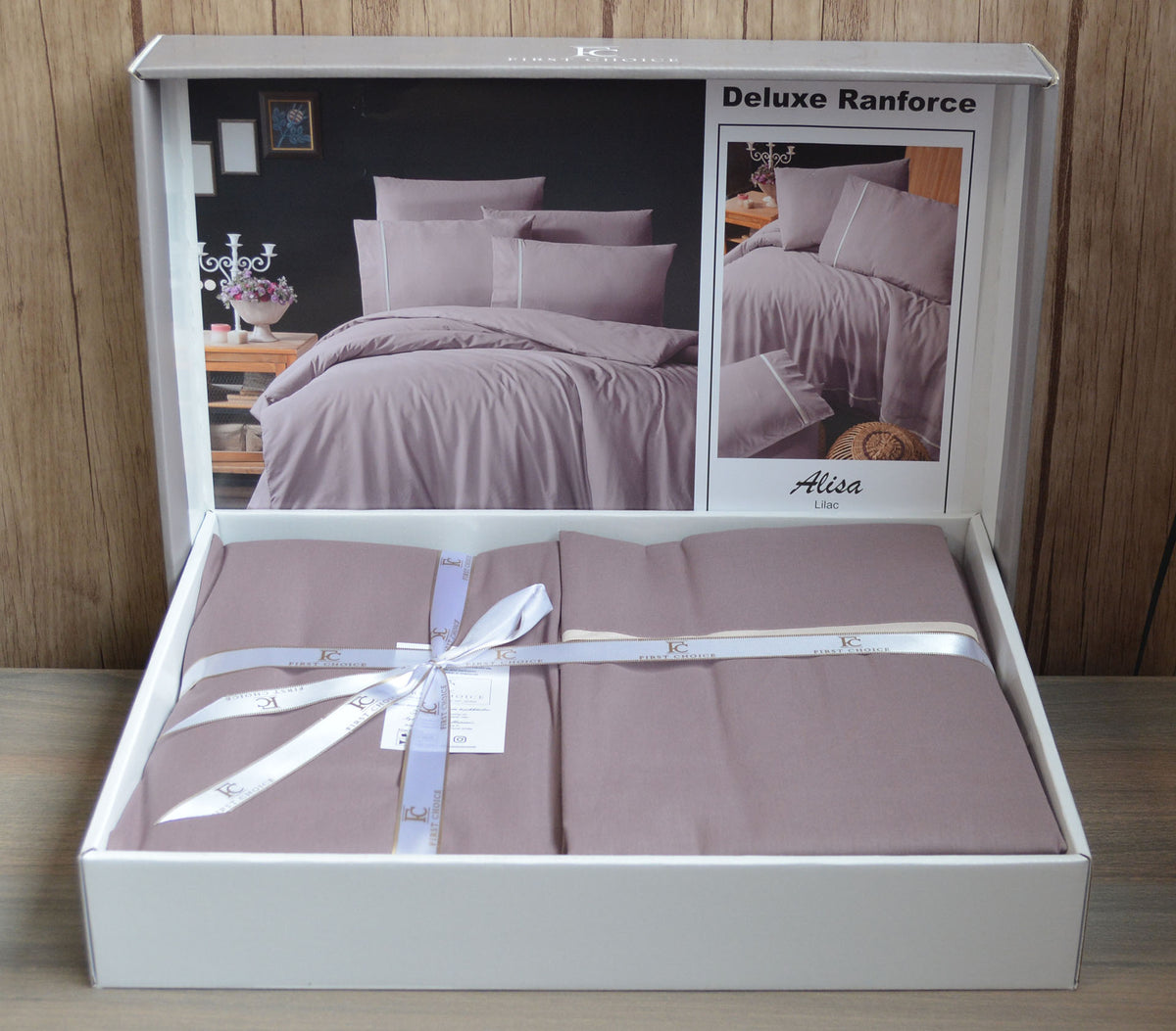 Постільна білизна First Choice Ranforce Deluxe 200 х 220 см Alisa Lilac
