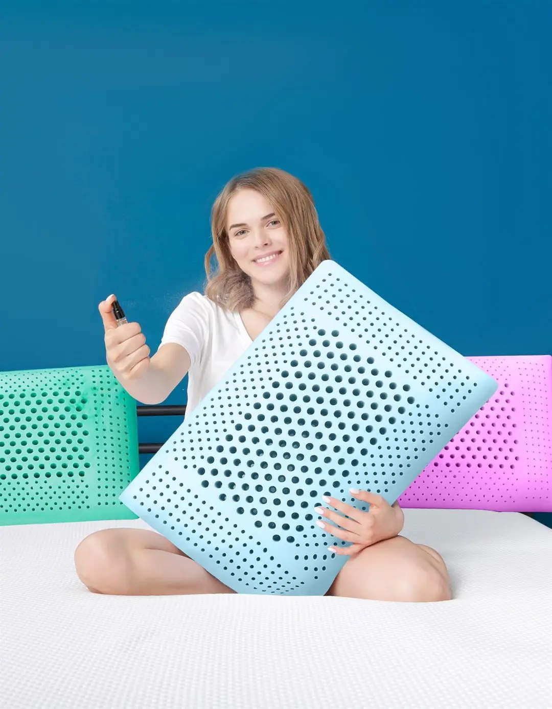 Подушка ортопедична Ergo Foam 60x40x16 см. Visko Aroma Therapy Ocean Puff