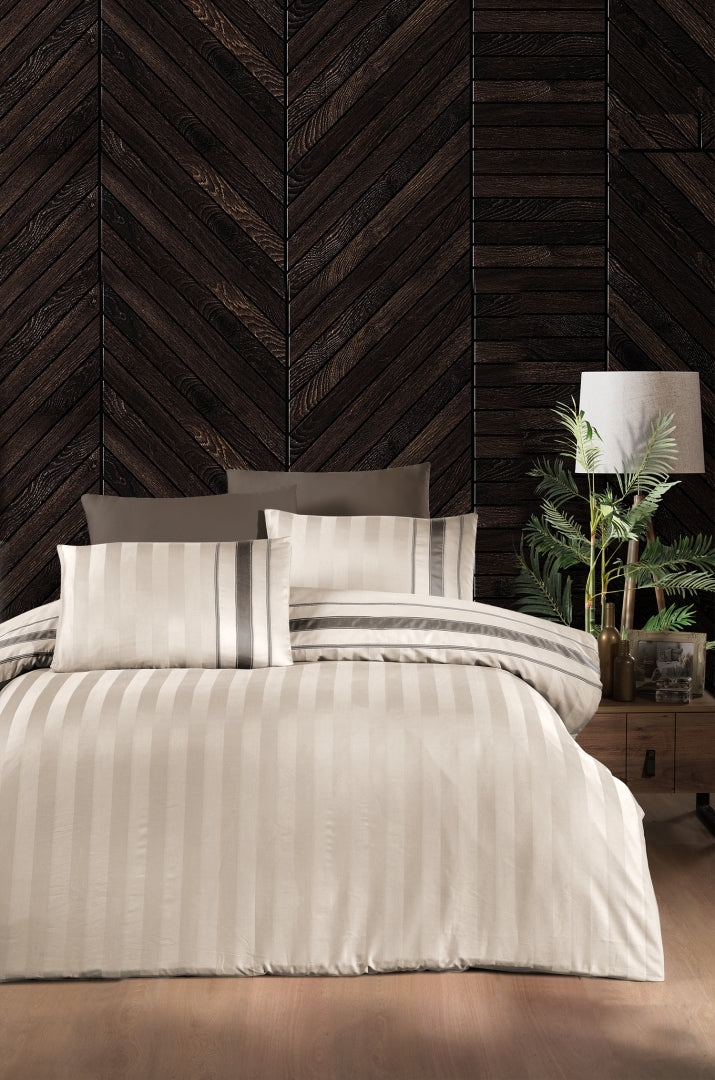Постільна білизна First Choice Deluxe Satin 160 х 220 см сімейний Artwel Champagne