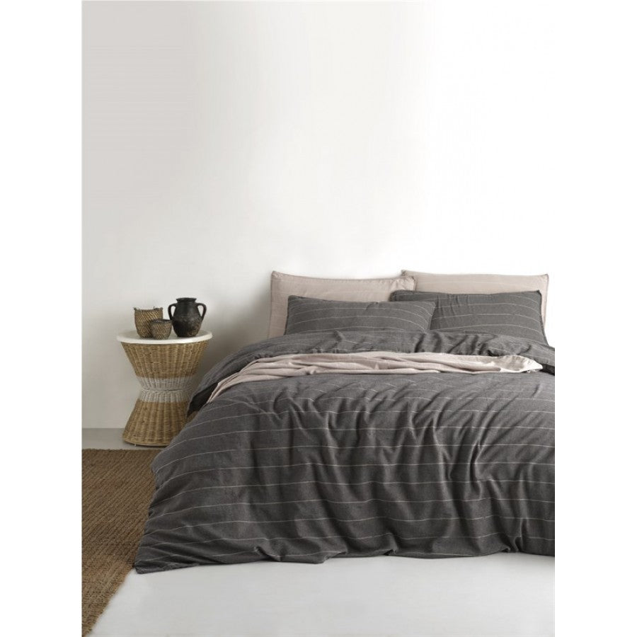 Постільна білизна Limasso Stonewashed Ranforse 200 х 220 см Aura Black