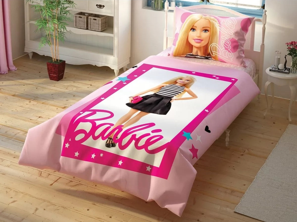 Постільна білизна TAC Disney 160x220 см Barbie Cek