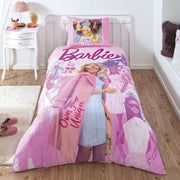 Постільна білизна TAC Disney 160x220 см Barbie Pink Power