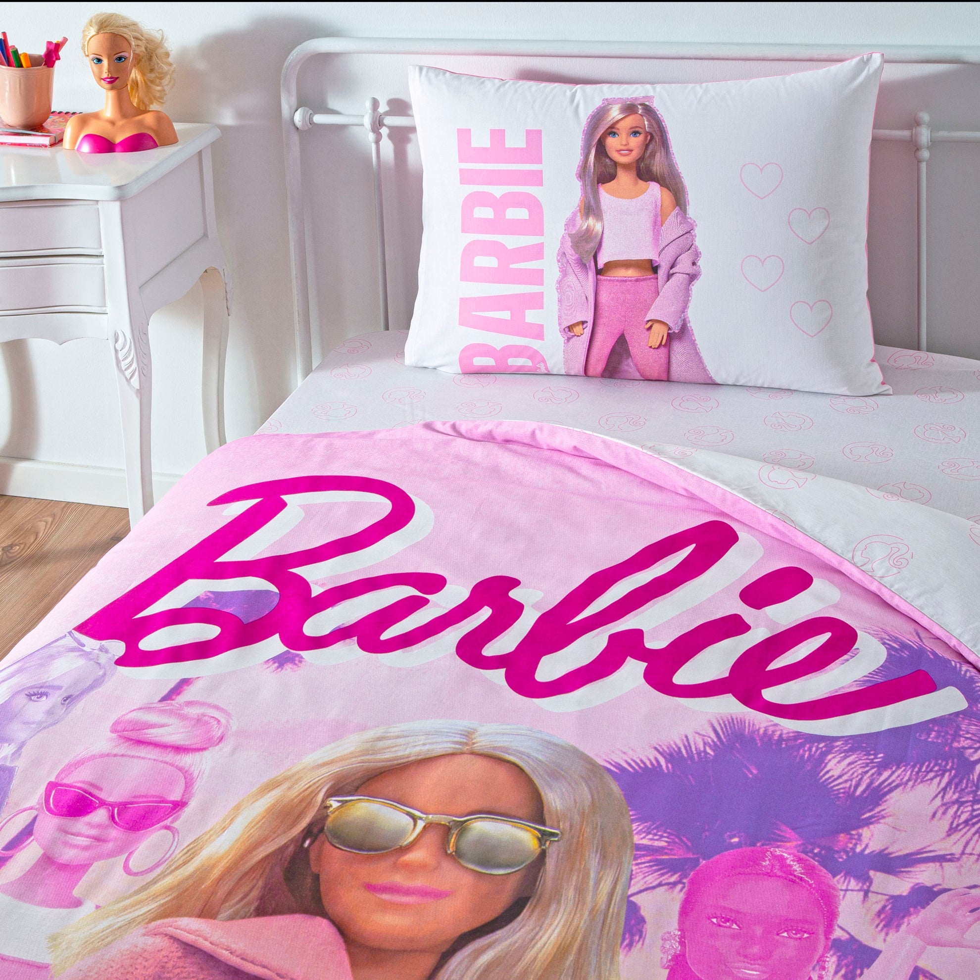 Постільна білизна TAC Disney 160×220 см Barbie Pink Power