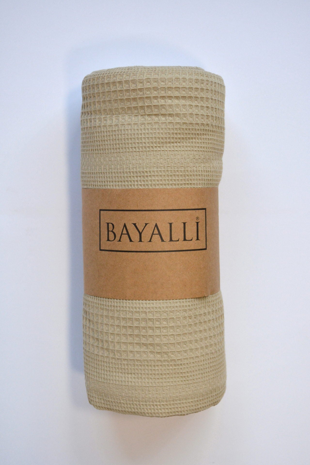 Вафельне простирадло-покривало Bayalli 160x230 см. Bej
