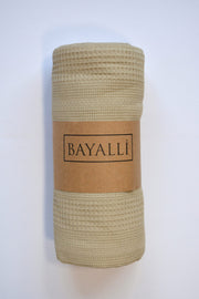 Вафельне простирадло-покривало Bayalli 160x230 см. Bej