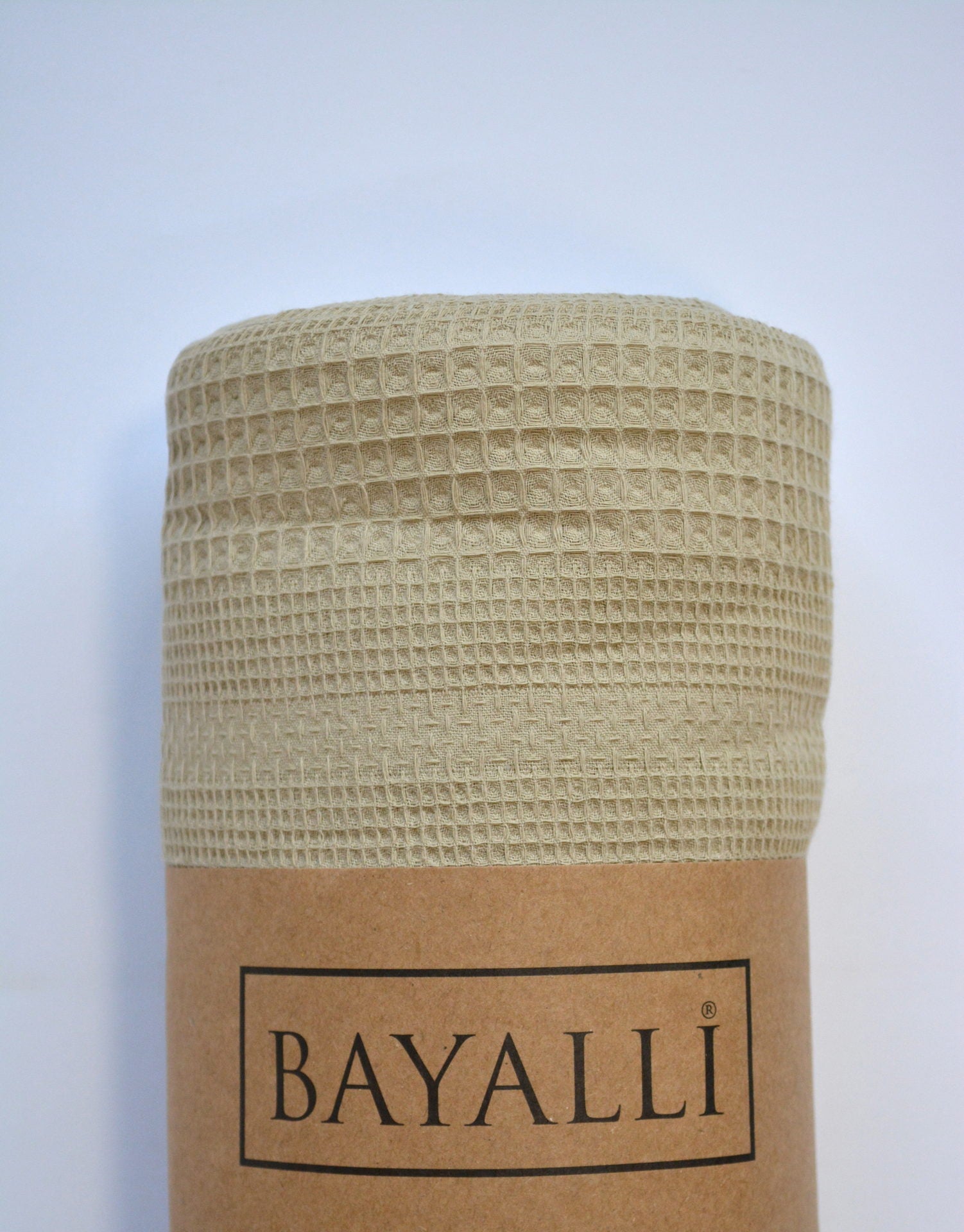 Вафельне простирадло-покривало Bayalli 200×230 см. Bej