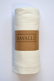 Вафельне простирадло-покривало Bayalli 160x230 см. Krem