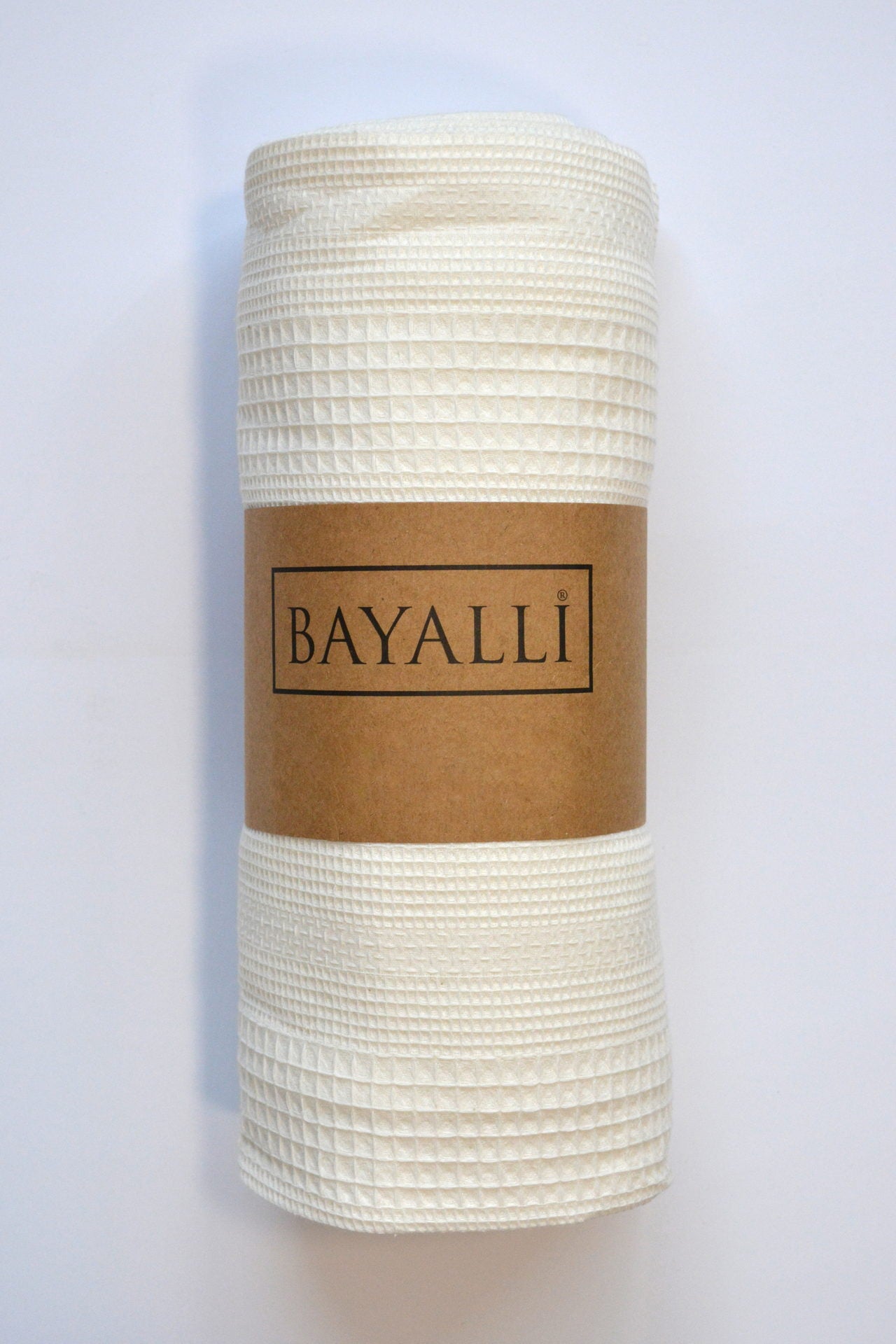 Вафельне простирадло-покривало Bayalli 200x230 см. Krem