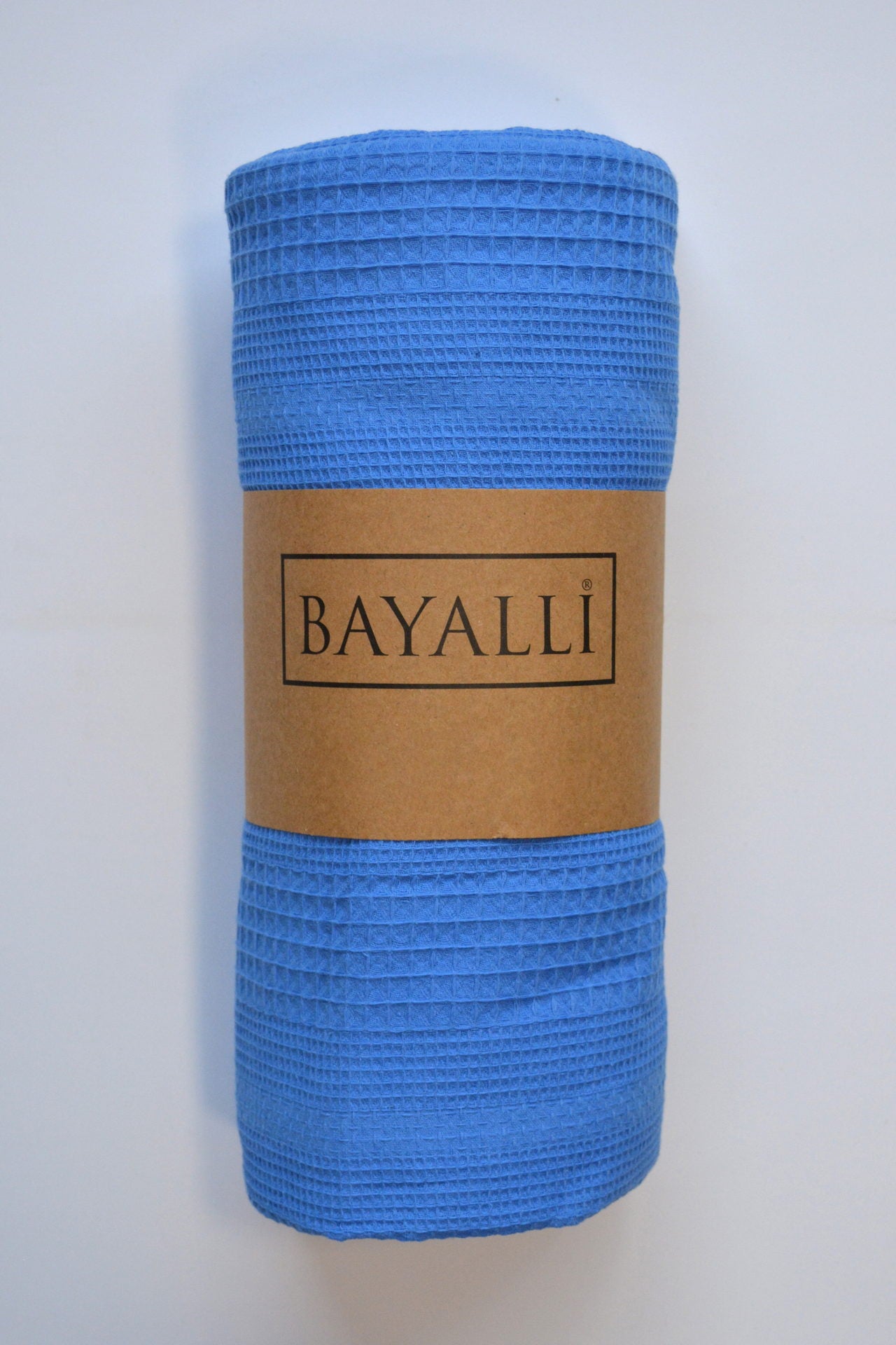 Вафельне простирадло-покривало Bayalli 200x230 см. Mavi