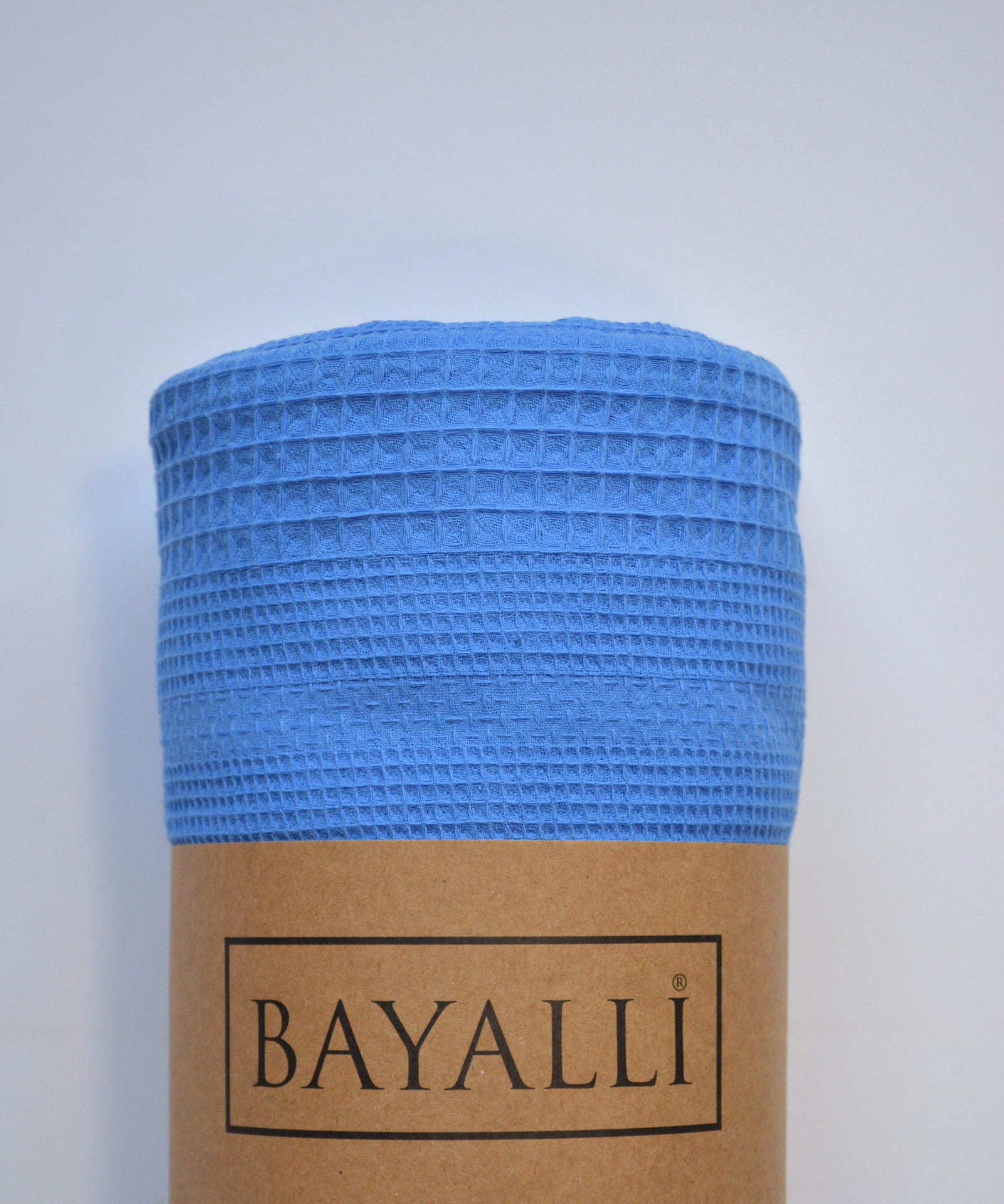 Вафельне простирадло-покривало Bayalli 200×230 см. Mavi