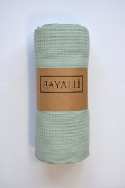 Вафельне простирадло-покривало Bayalli 200x230 см. Mint