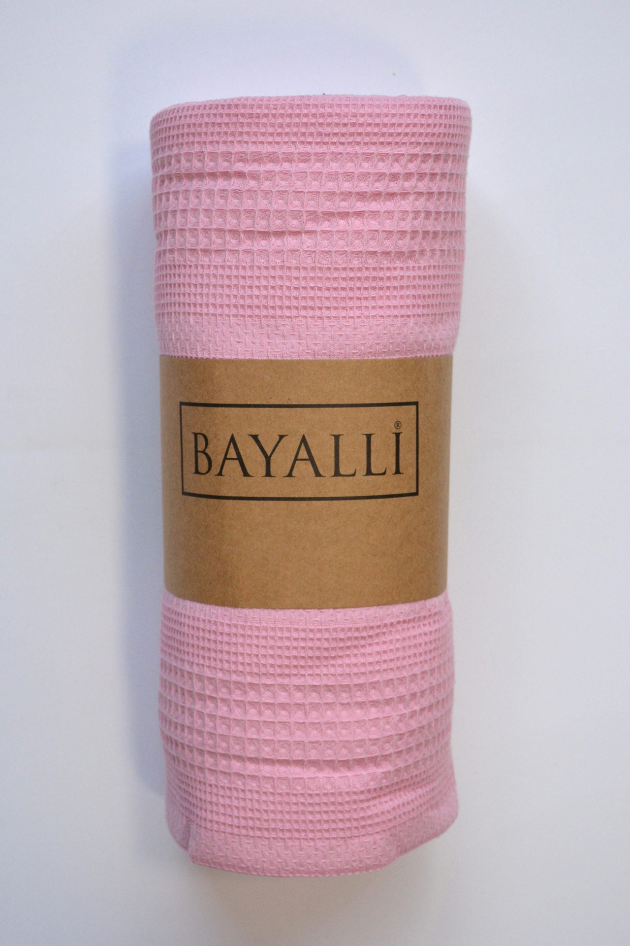 Вафельне простирадло-покривало Bayalli 200x230 см. Pembe
