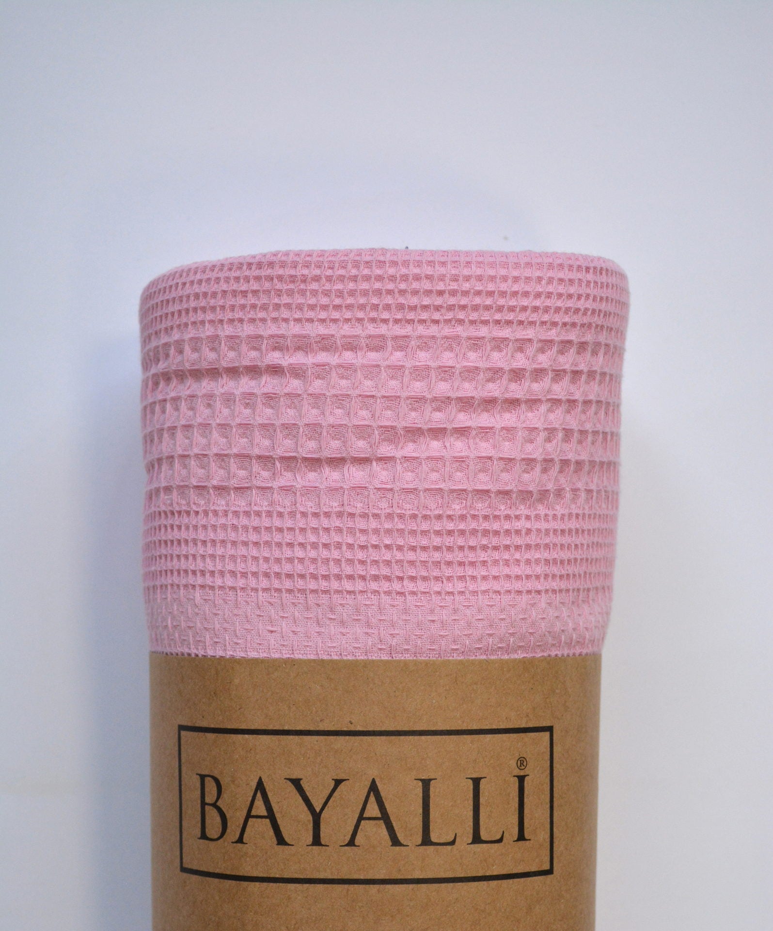 Вафельне простирадло-покривало Bayalli 200×230 см.  Pembe