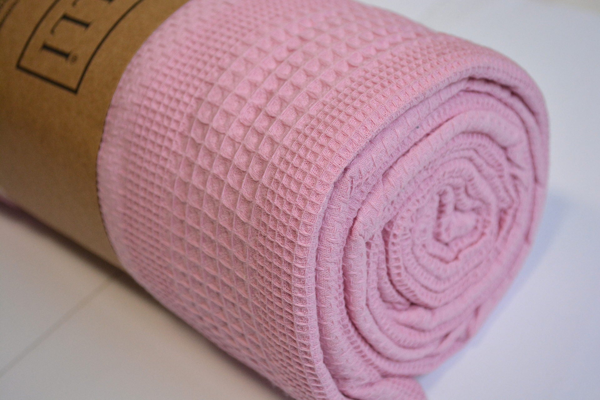Вафельне простирадло-покривало Bayalli 200×230 см.  Pembe