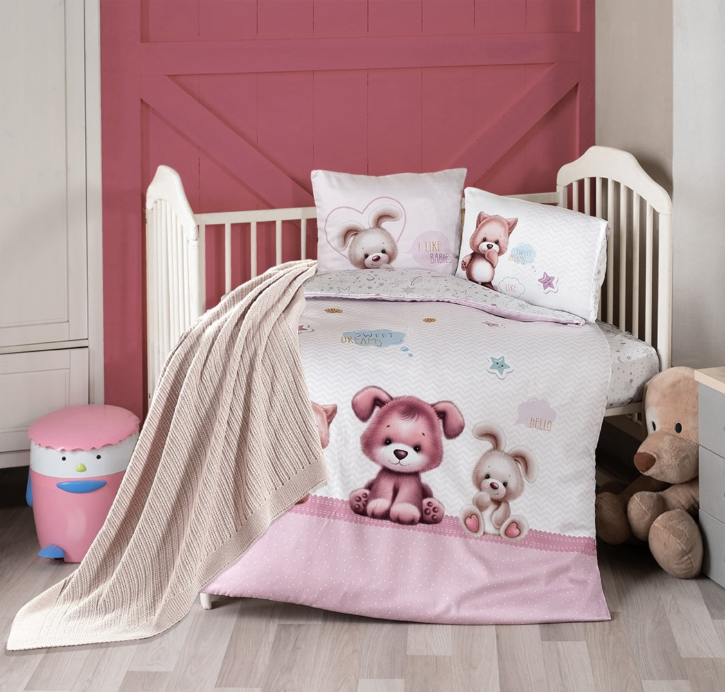 Постільна білизна для новонароджених з пледом First Choice Baby Digital Satin Nirvana 100х150 см. Alfie