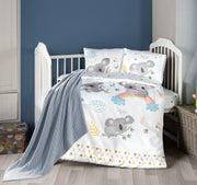 Постільна білизна для новонароджених з пледом First Choice Baby Digital Satin Nirvana 100х150 см. Koala