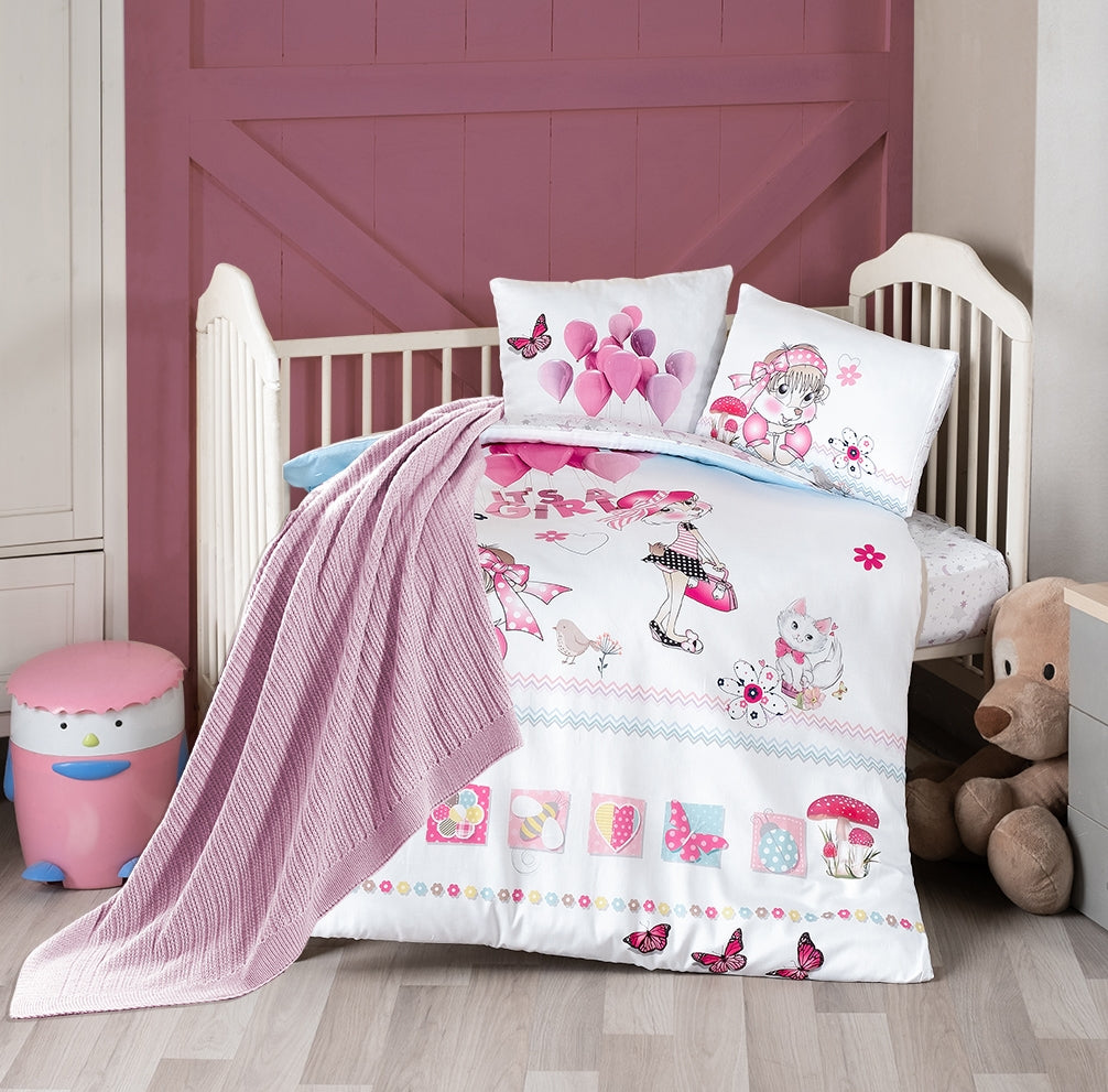 Постільна білизна для новонароджених з пледом First Choice Baby Digital Satin Nirvana 100х150 см. Lunda
