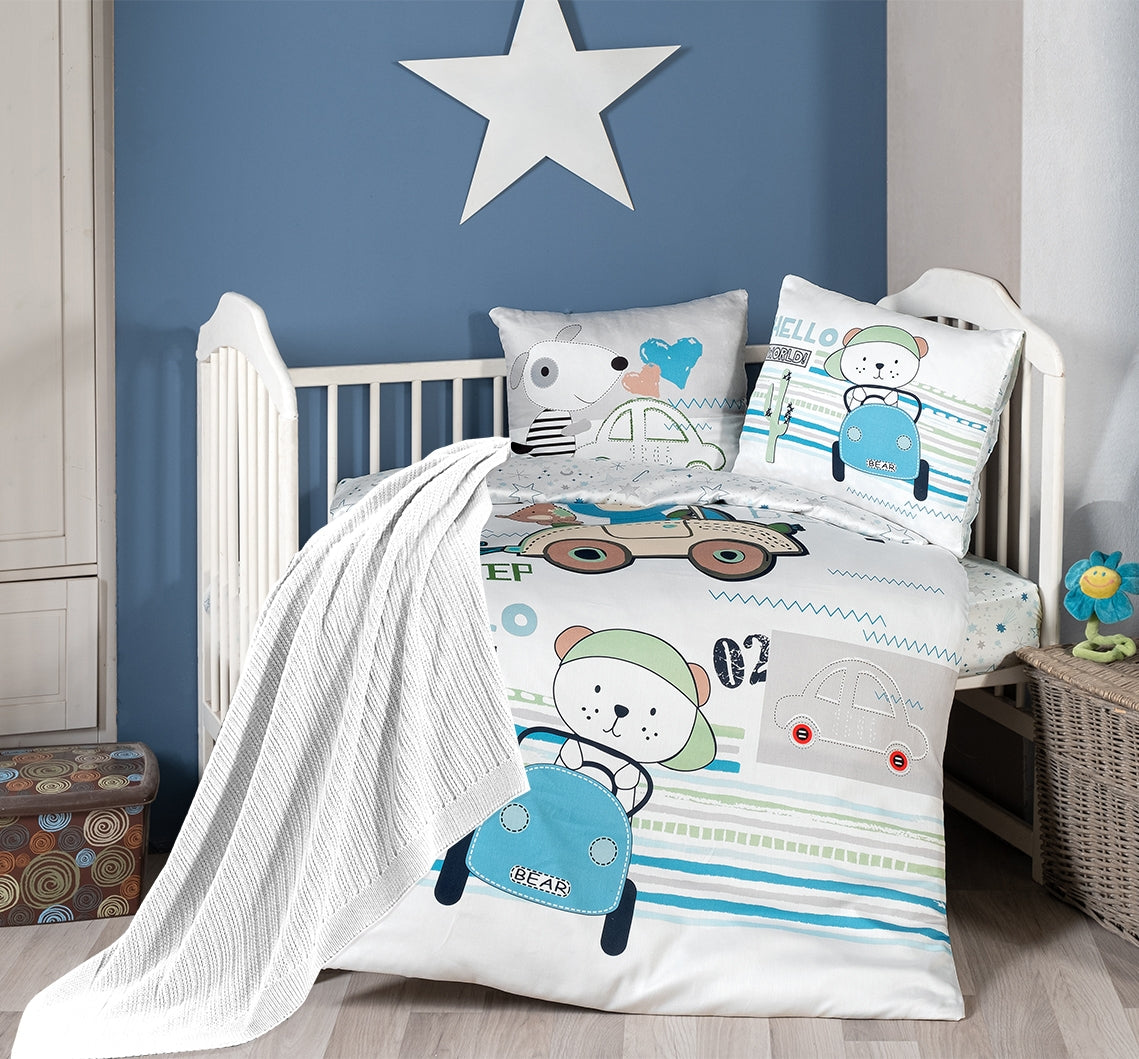 Постільна білизна для новонароджених з пледом First Choice Baby Digital Satin Nirvana 100х150 см. Joyce