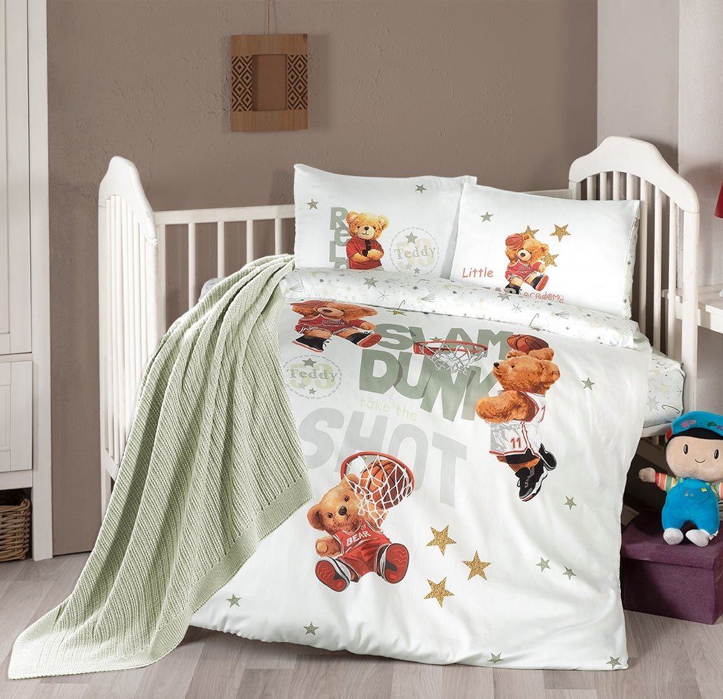 Постільна білизна для новонароджених з пледом First Choice Baby Digital Satin Nirvana 100х150 см. Cleo