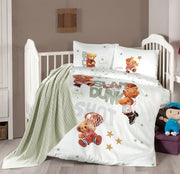 Постільна білизна для новонароджених з пледом First Choice Baby Digital Satin Nirvana 100х150 см. Cleo