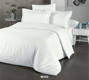 Постільна білизна Cotton Shine Stripe Satin 160х220 сімейний Beyaz
