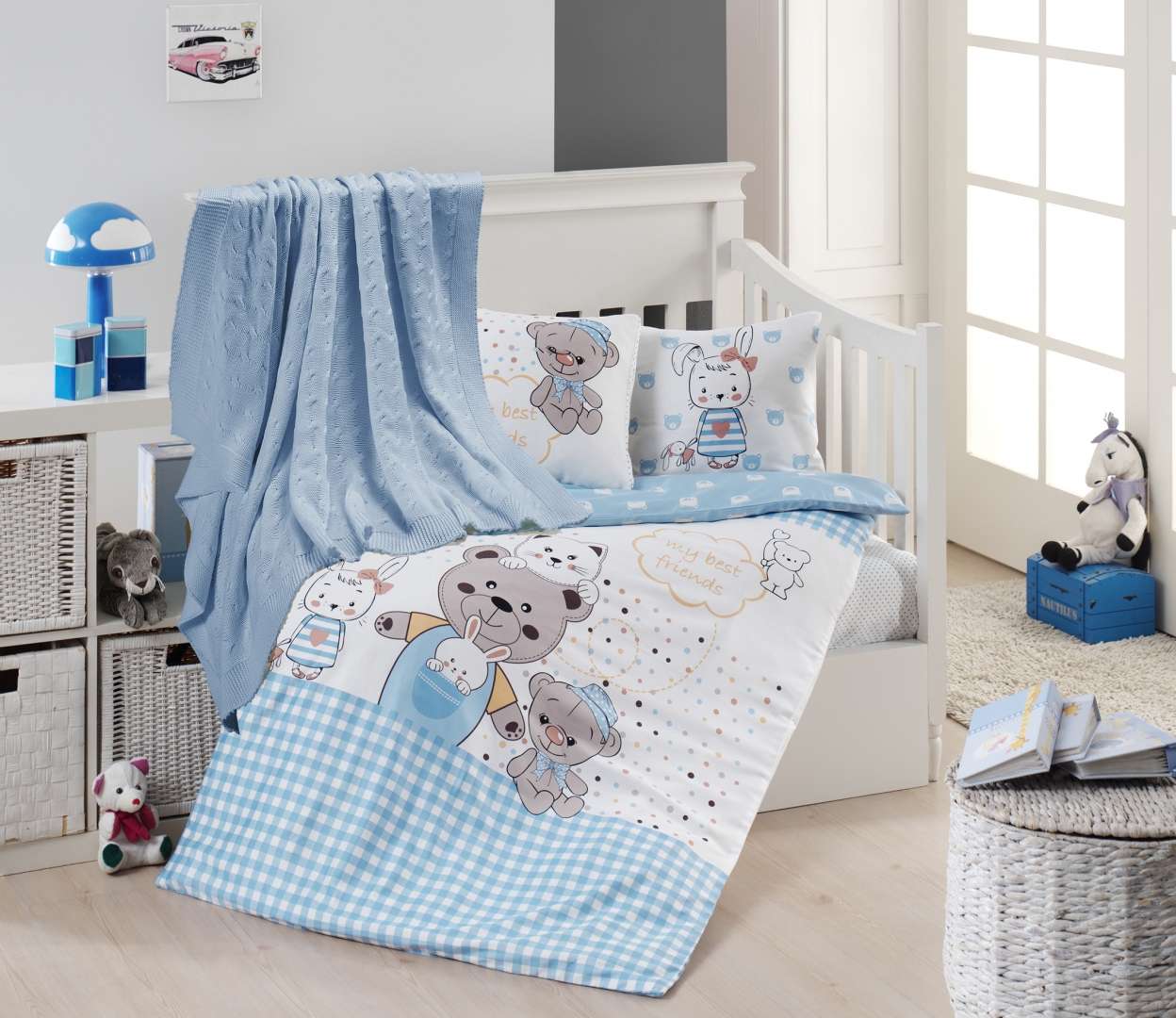 Постільна білизна для новонароджених з пледом First Choice Baby Nirvava 100х150 см. Teddy Bear