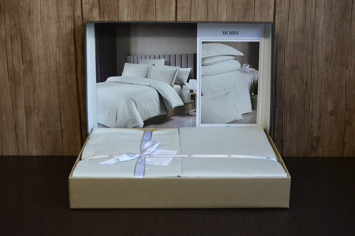 Постільна білизна First Choice Jacquard Satin 200 х 220 см Boris Ice