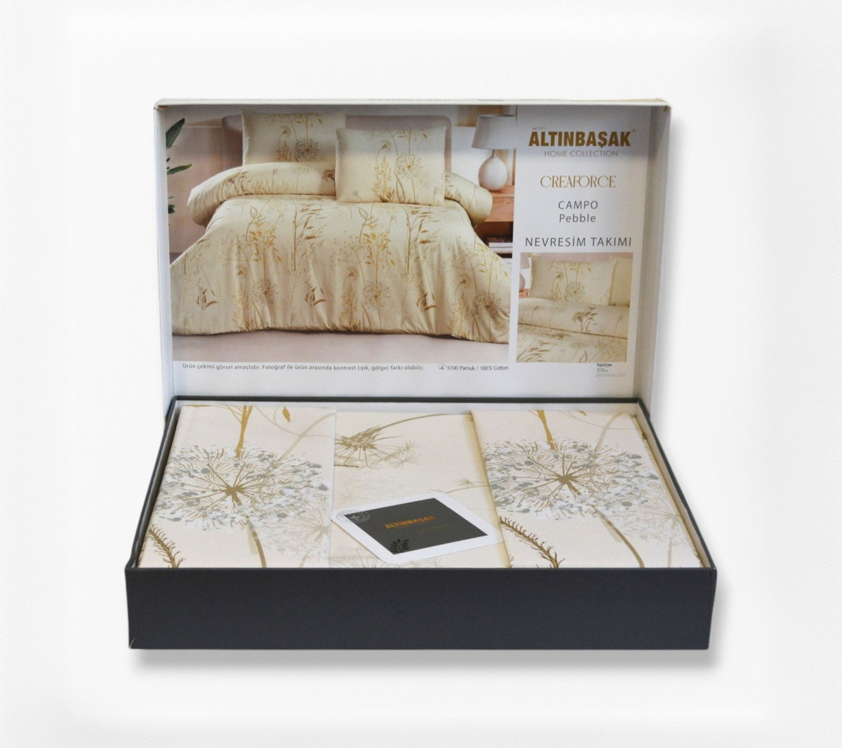 Постільна білизна Altinbasak Ranforse 160 х 220 см Campo Pebble
