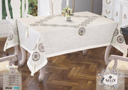 Лляна скатертина Selin Cansu 160×350 Бежева