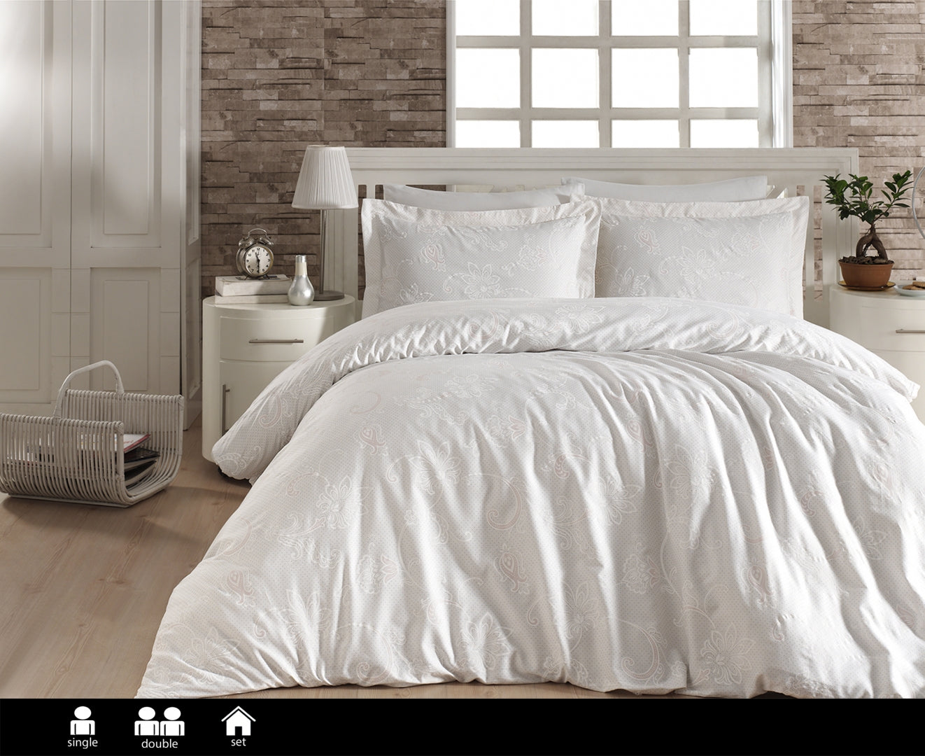 Постільна білизна First Choice Cotton Satin 200 х 220 см Carmina White