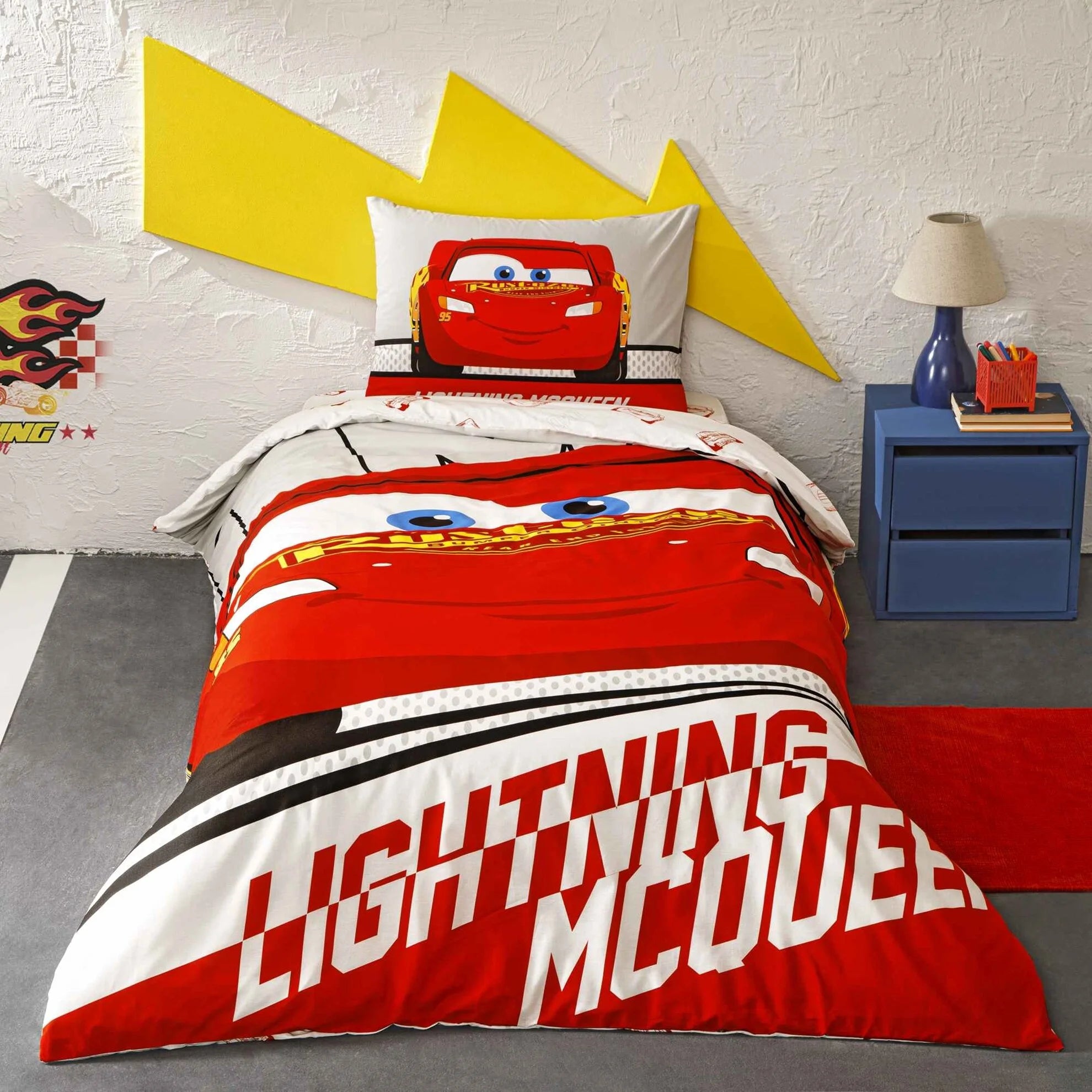 Постільна білизна TAC Disney 160x220 см Cars Lightning