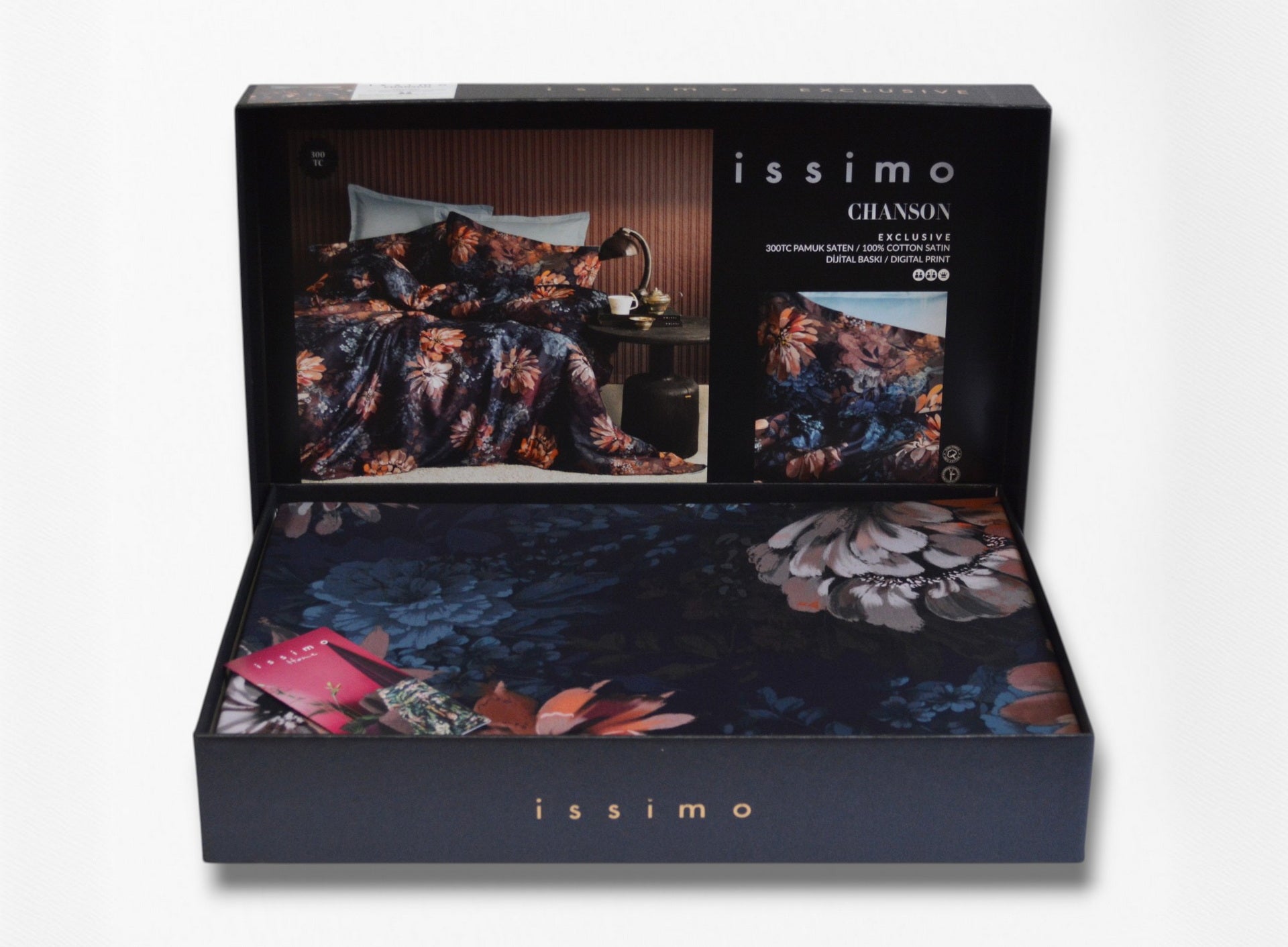 Комплект постільної білизни Issimo Digital Satin 300 TC 200х220 см  Chanson