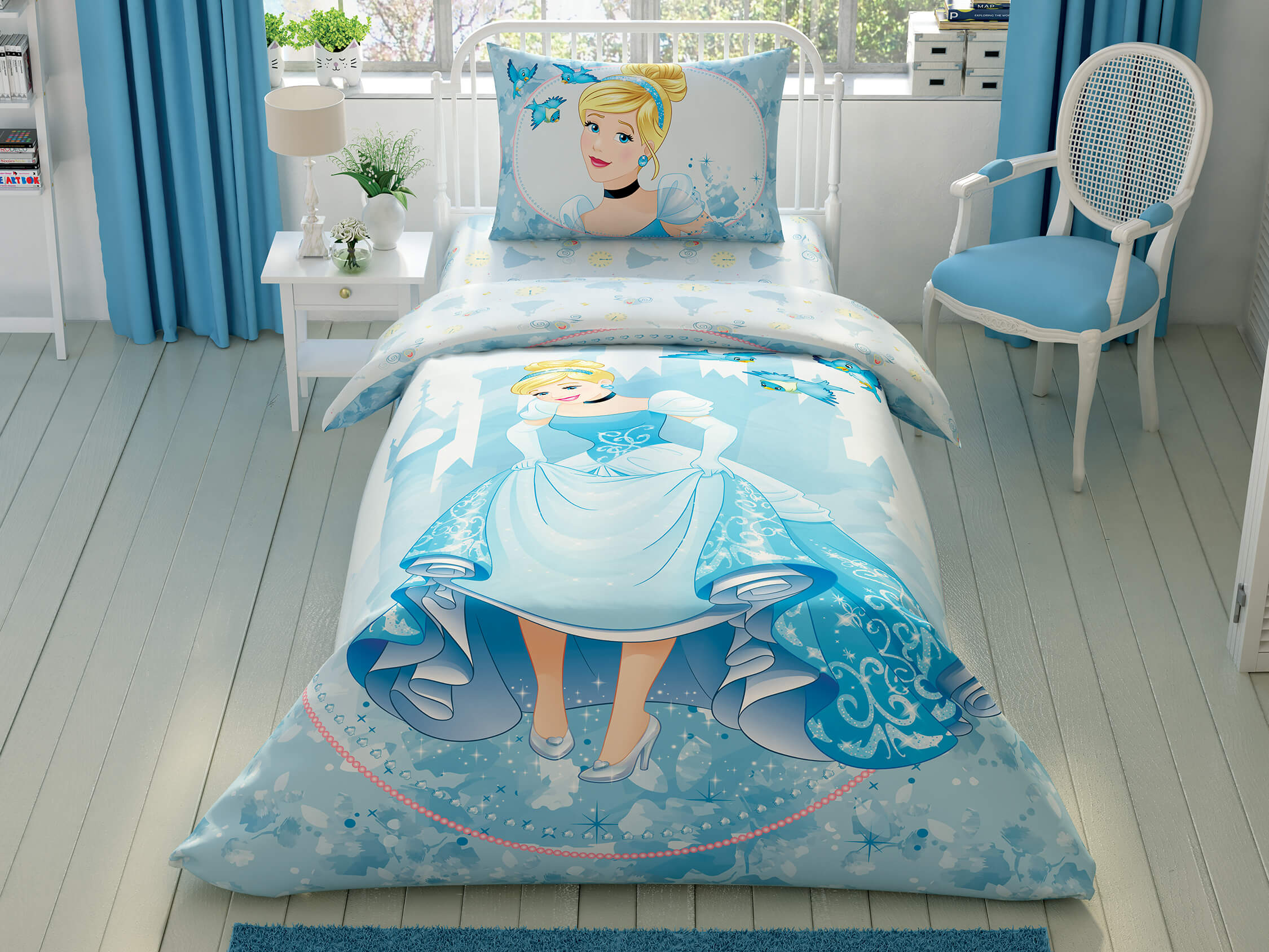 Постільна білизна TAC Disney 160x220 см Cinderella Forever